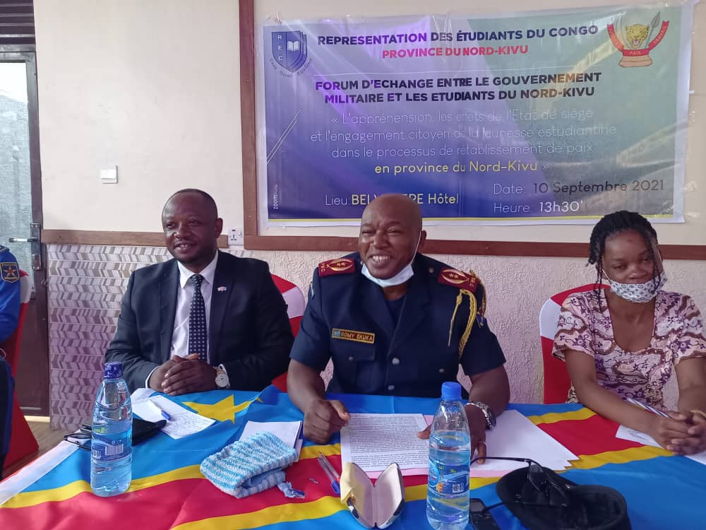 Nord-Kivu : Échange entre étudiants et le Vice gouverneur Romy Ekuka sur l’état de siège.