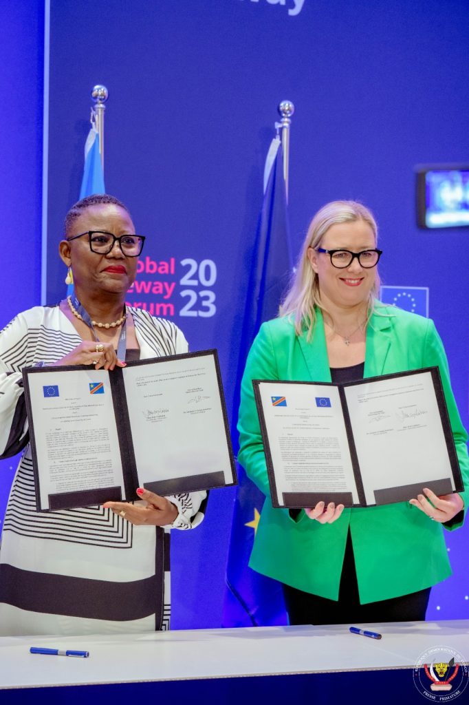 Clôture du Forum Global Gateway 2023 : Sama Lukonde salue la signature des accord dans les secteurs de Transport et Mines.
