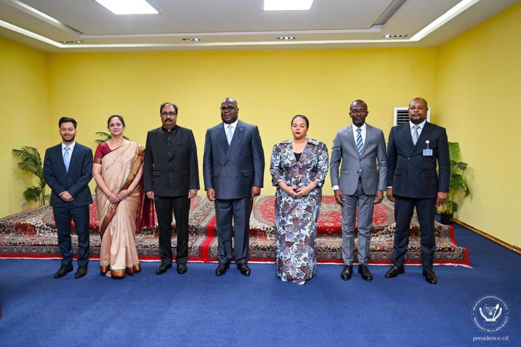 RDC : Le chef de l’État a reçu les lettres de créance des nouveaux ambassadeurs de la Russie et de l’Inde
